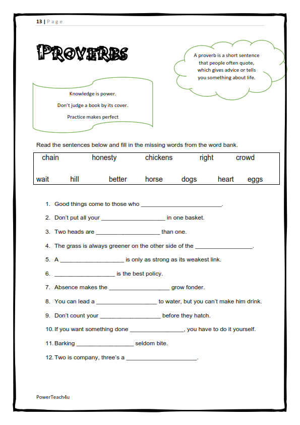 Grade 5 English FAL Term 3 -> workbook