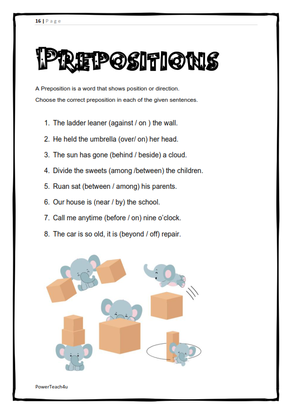 Grade 5 English FAL Term 3 -> workbook