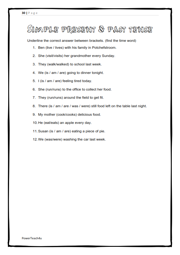 Grade 5 English FAL Term 3 -> workbook