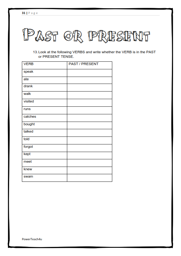 Grade 5 English FAL Term 3 -> workbook