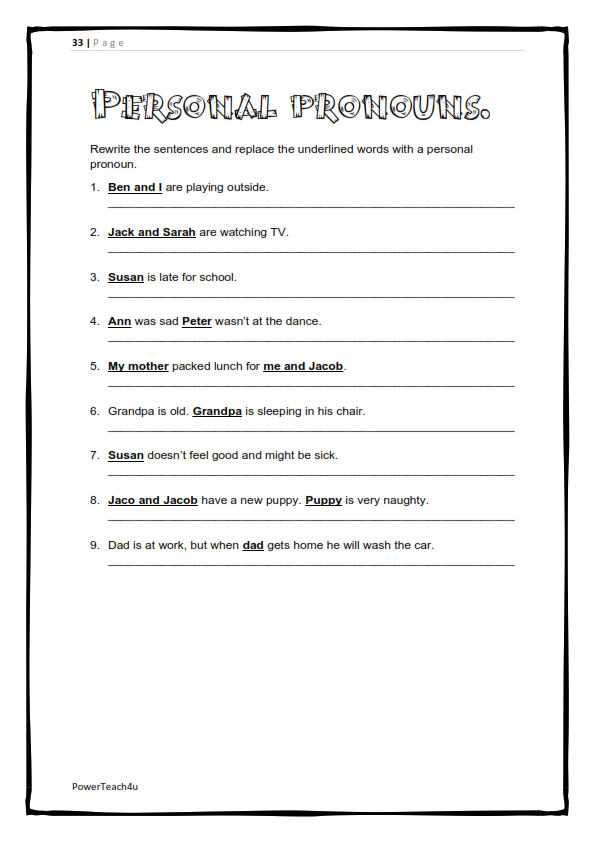 Grade 5 English FAL Term 3 -> workbook