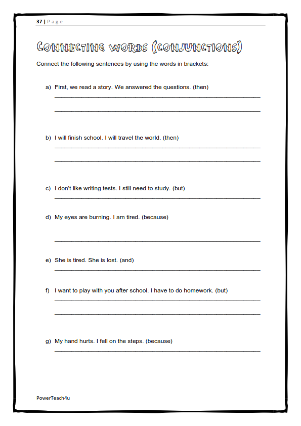 Grade 5 English FAL Term 3 -> workbook