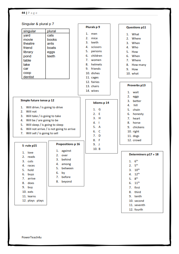 Grade 5 English FAL Term 3 -> workbook