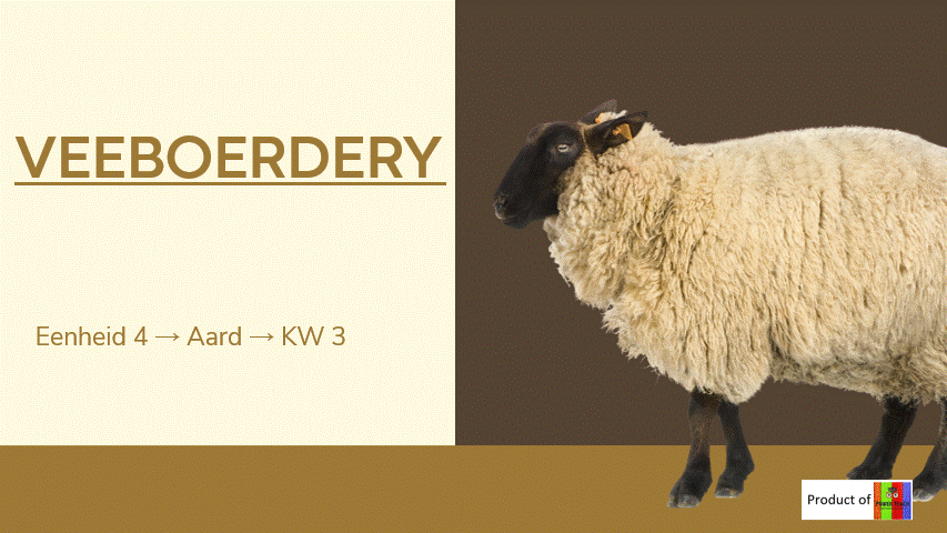 GR 4 -> AARD -> Veeboerdery