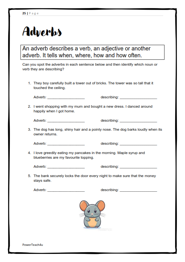 Grade 5 English FAL Term 3 -> workbook