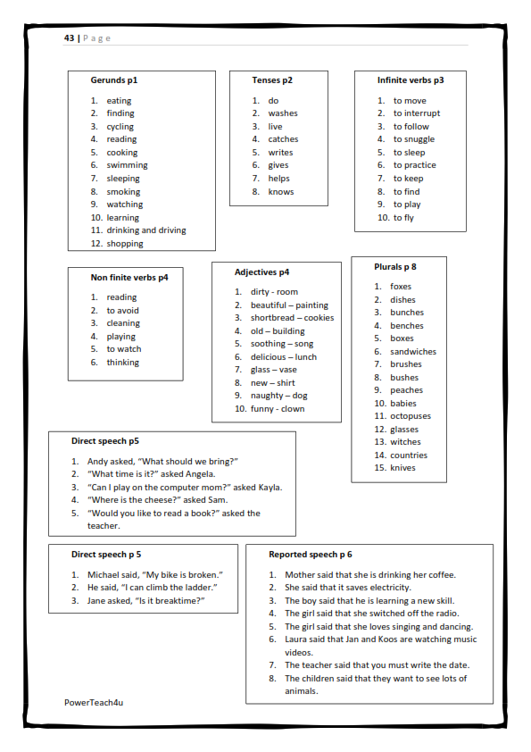 Grade 5 English FAL Term 3 -> workbook