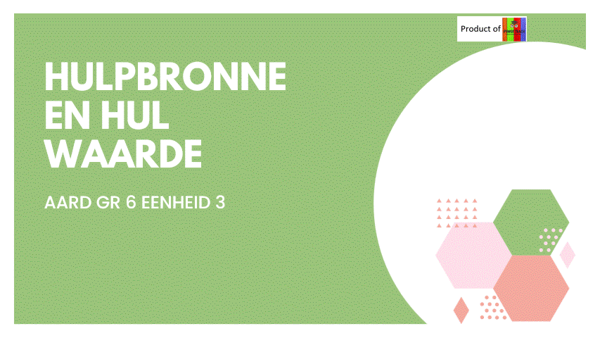 Hulpbronne en hulle waarde - PowerTeach4u