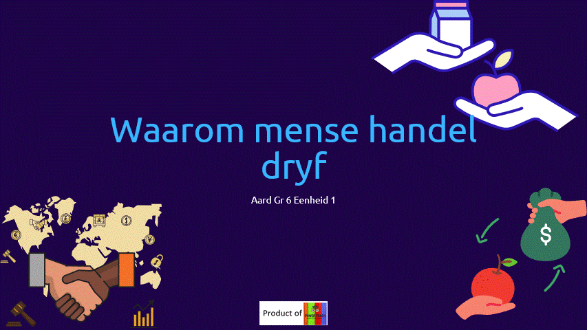 Waarom mense handel dryf - PowerTeach4u